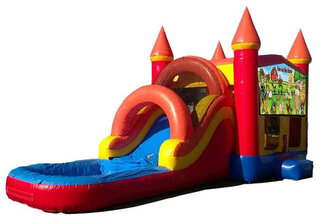 Fun on the Farm Castle Bounce Slide Combo