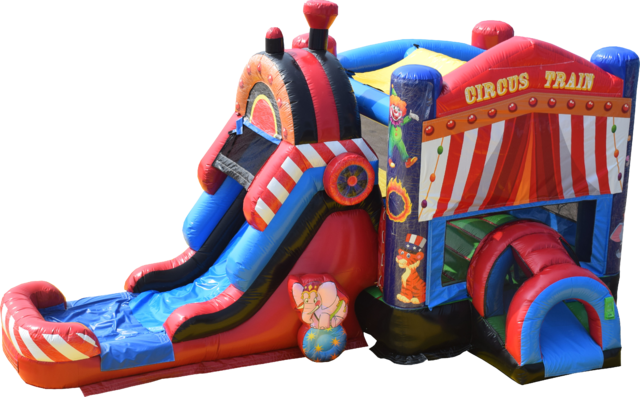 Circus Train Bounce House / Water Slide Combo