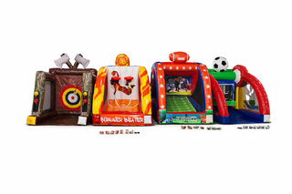 Sport Mania 4 Game Set. Football, Soccer, Basketball and Axe Throw