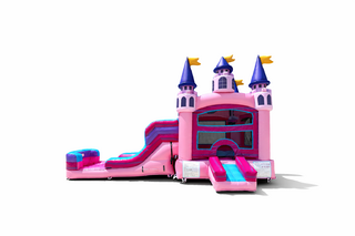 Pink Princess Grand Royale Dual Lane Bounce House Combo