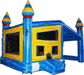 Fire and Ice Bounce House with Canopy
