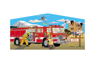 Firemen On a Mission Art Panel