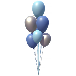 Balloon Cluster – Five Balloon Package with Base Weight