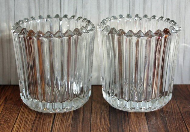 Ribbed Glass Votives (dozen)