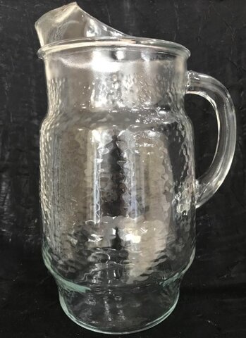 GLASS DIMPLED PITCHER, 60 OZ