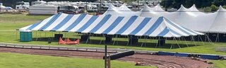 POLE TENT, 40x, Blue and White