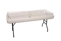 FILL 'N CHILL TABLE WHITE 6ft with KIT and SKIRT