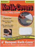KWIK TABLE COVER 6FT, WHITE