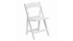 WHITE PADDED RESIN CHAIR (delivery only)