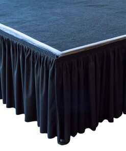 STAGE SKIRTING, BLACK 21 ft L X 29in H