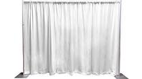 PIPE AND DRAPE 8FT (H) X 10FT (W) SECTION, White