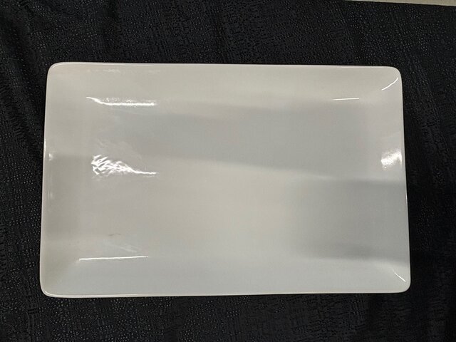 White Porcelain Rectangle Platter - 15.5