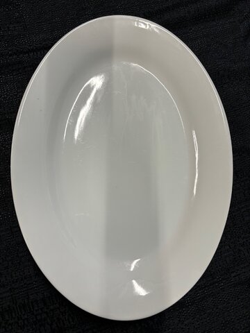 White Porcelain Serving Platter Oval 16