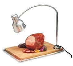 Heat lamp with cutting board