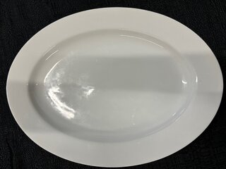 White Porcelain Serving Platter Oval 14