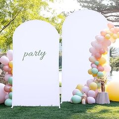Backdrop White Arched 6'