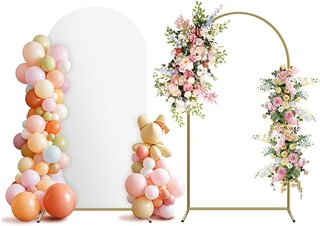 Backdrop White Arched 7'