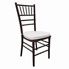 Fruitwood Chiavari Chair with White Cushion