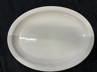 White Porcelain Oval Serving Platter 13