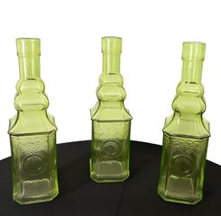 Green Square Vases