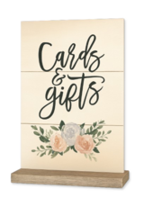Wooden Cards and Gifts Table Sign