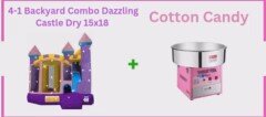  4-1 Backyard Combo Dazzling Castle Dry 15x18 + Cotton Candy