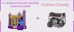  4-1 Backyard Combo Dazzling Castle Dry 15x18 + Generator for park