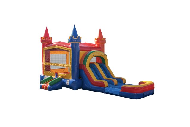 4-1 Rainbow Mini Castle Double Lane WET 13X27 L