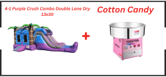 4-1 Purple Crush Combo Double Lane Dry 13x30 + Cotton Candy