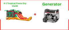 4-1 Tropical Fiesta Combo Double Lane Dry 13x30 + Generator for park