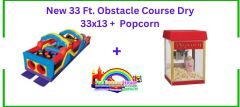 New 33 Ft. Obstacle Course Dry 33x13 + Popcorn