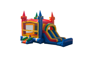 4-1 Rainbow Mini Castle Double Lane DRY 13X25 L