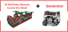 30 Red Ruby Obstacle Course Dry 30x13 +Generator for park