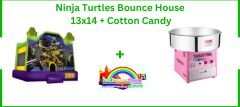  Ninja Turtles Bounce House + Cotton Candy