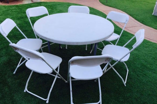 Party table outlet chairs