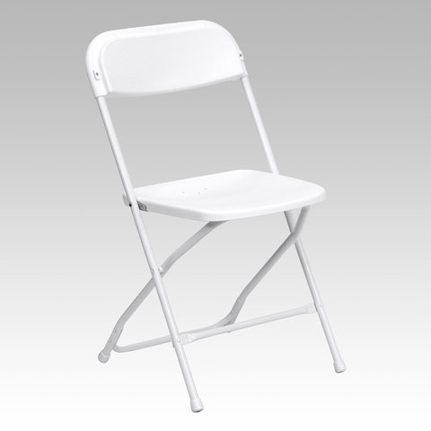 White Plastic Folding Chair