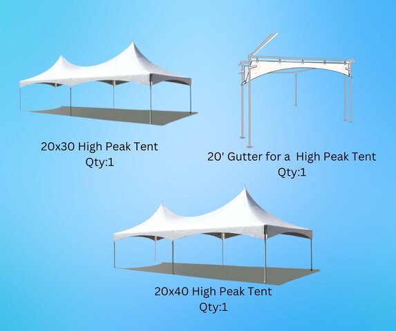 20x70 High Peak Tent Option