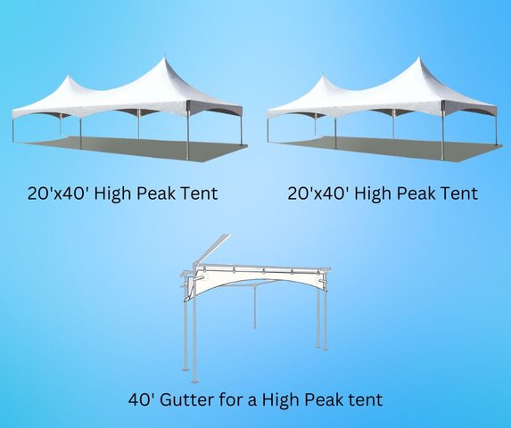 40 x 40 High Peak Tent Option