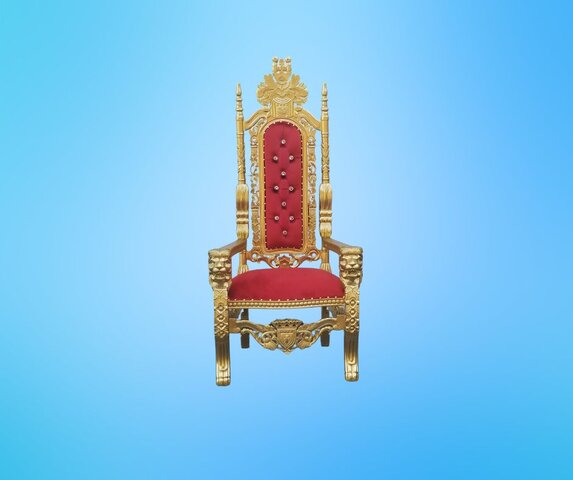 Red and Gold Adult Throne Chair