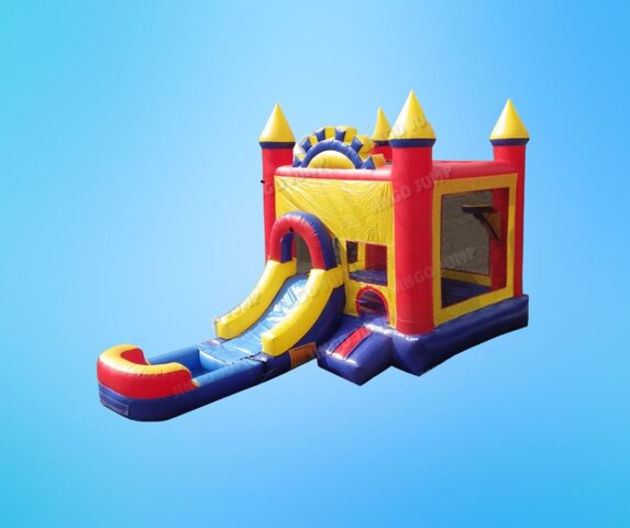 Basic- Wet/Dry Combo Bounce House (Yellow, Red, Blue)