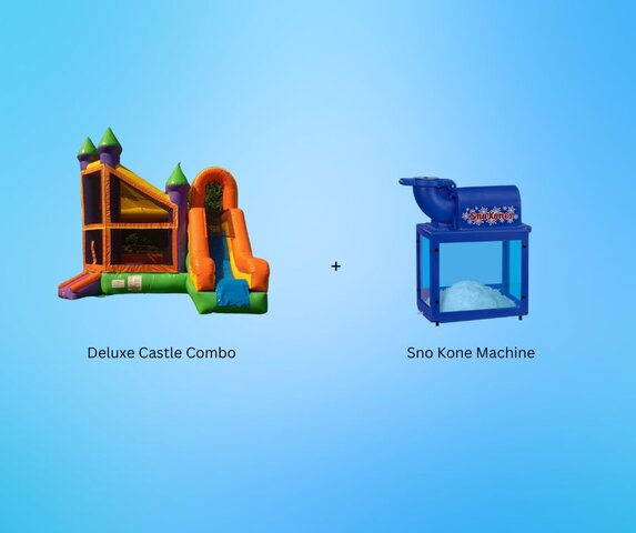 Deluxe Castle Combo & Sno Cone Machine Package