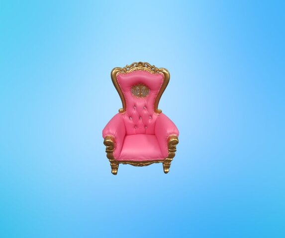 Pink and Gold Child Throne Chair