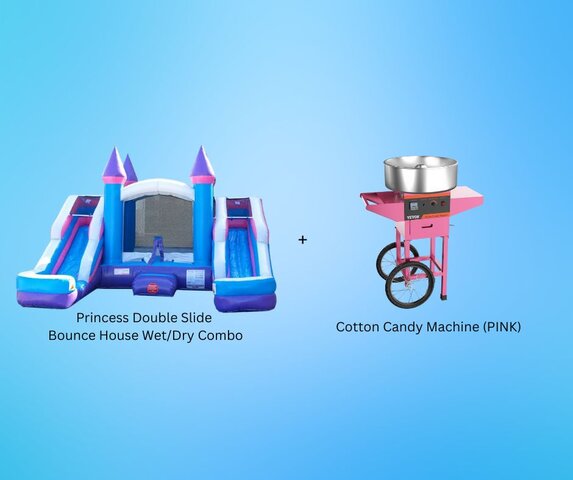 Princess Dual Slide & Cotton Candy Machine (Pink)