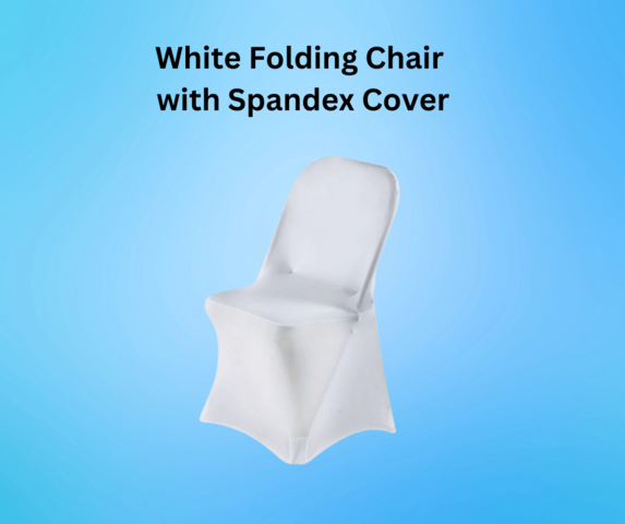 White Folding Chair with Spandex Cover (each)