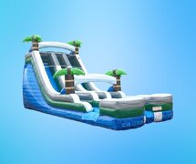 18' Tropical Marble Double Bay Inflatable Water Slide