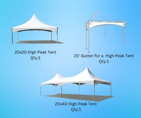 20x60 High Peak Tent Option