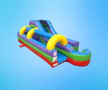 34' Retro Rainbow Water Slide and Slip n Slide Combo 