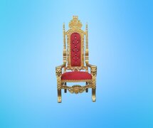 Adult Sized Red and Gold Throne Chair