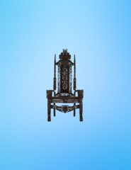 Black Adult Haunted Theme Throne Chair