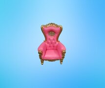 Pink and Gold Child Throne Chair